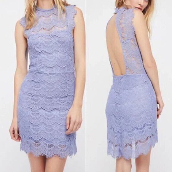 Intimately Free People Daydream Bodycon Lace Open Back Dress Size XS - Picture 1 of 15